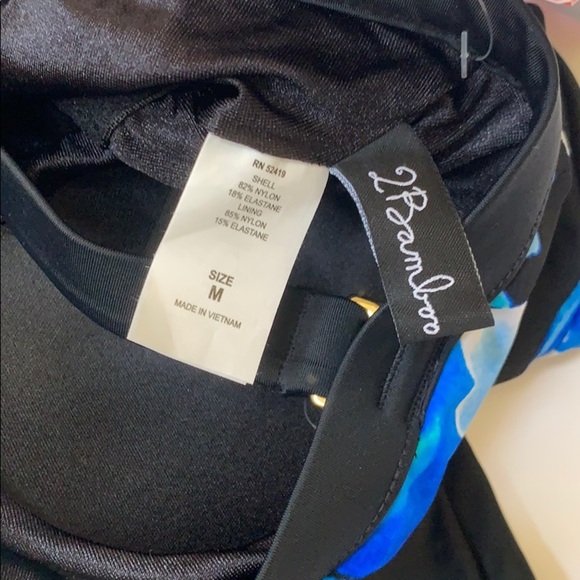 2Bamboo One Piece Floral Swimsuit Sz. M NWT - Picture 4 of 5